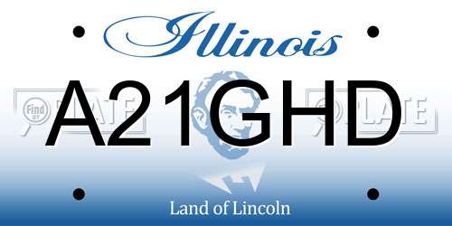 A21GHD Illinois License Plate
