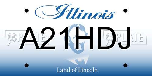 A21HDJ Illinois License Plate