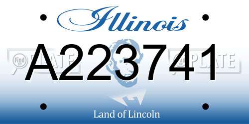 A223741 Illinois License Plate