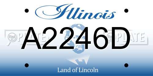 A2246D Illinois License Plate