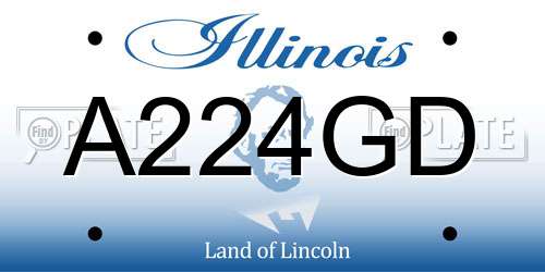 A224GD Illinois License Plate