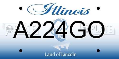 A224GO Illinois License Plate