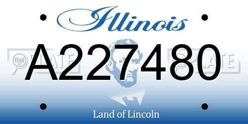 A227480 Illinois License Plate