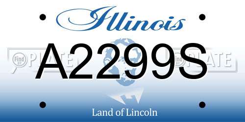 A2299S Illinois License Plate