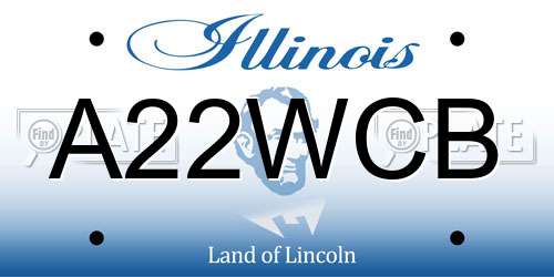 A22WCB Illinois License Plate