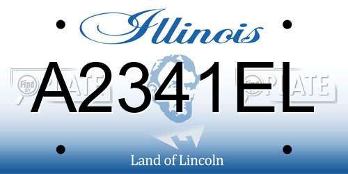 A2341EL Illinois License Plate