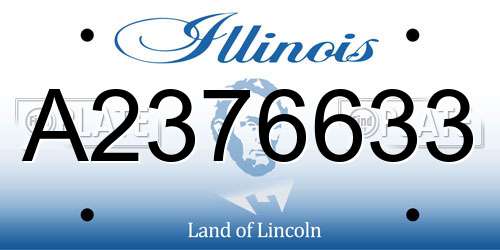 A2376633 Illinois License Plate