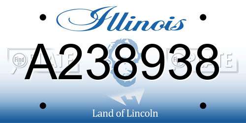A238938 Illinois License Plate