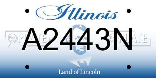 A2443N Illinois License Plate