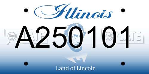 A250101 Illinois License Plate