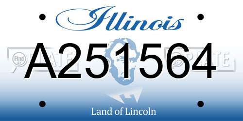 A251564 Illinois License Plate