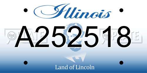 A252518 Illinois License Plate