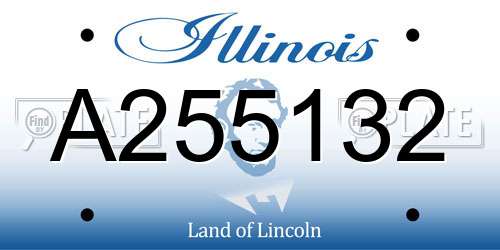 A255132 Illinois License Plate