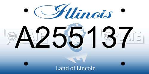 A255137 Illinois License Plate