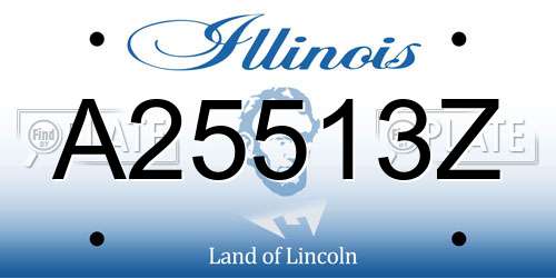 A25513Z Illinois License Plate