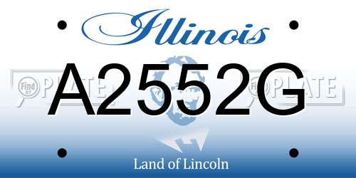 A2552G Illinois License Plate