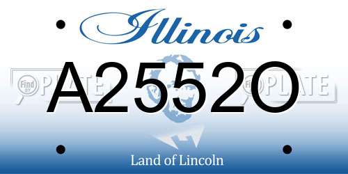 A2552O Illinois License Plate