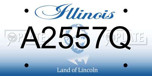 A2557Q Illinois License Plate