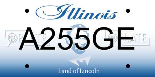 A255GE Illinois License Plate