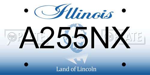 A255NX Illinois License Plate
