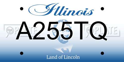 A255TQ Illinois License Plate
