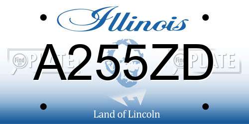 A255ZD Illinois License Plate