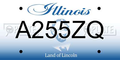 A255ZQ Illinois License Plate