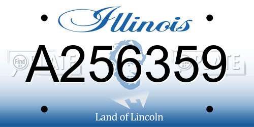 A256359 Illinois License Plate