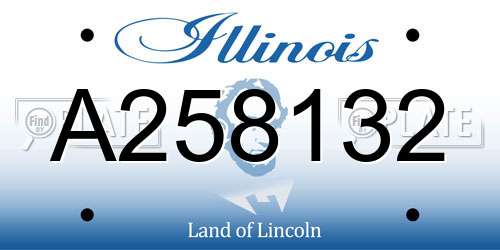 A258132 Illinois License Plate