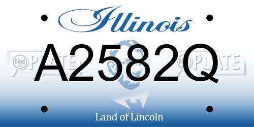 A2582Q Illinois License Plate