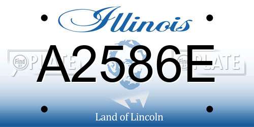 A2586E Illinois License Plate
