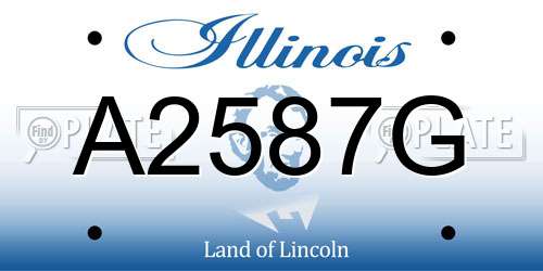 A2587G Illinois License Plate