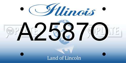 A2587O Illinois License Plate