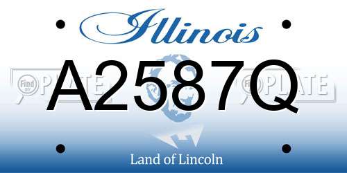 A2587Q Illinois License Plate