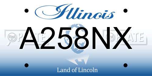 A258NX Illinois License Plate