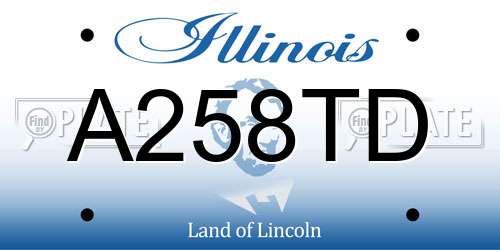 A258TD Illinois License Plate