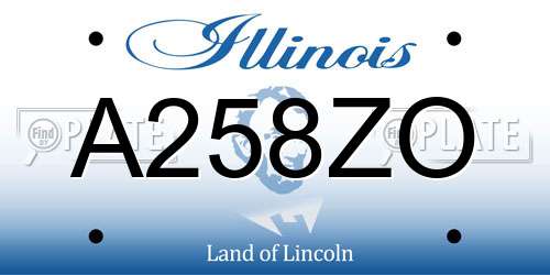 A258ZO Illinois License Plate