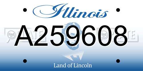 A259608 Illinois License Plate