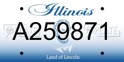 A259871 Illinois License Plate