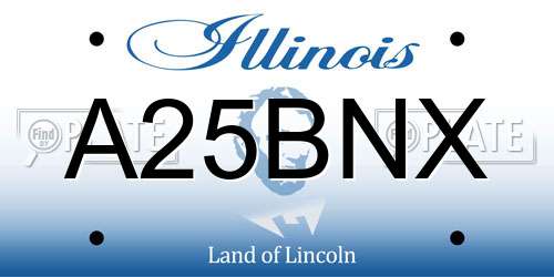 A25BNX Illinois License Plate
