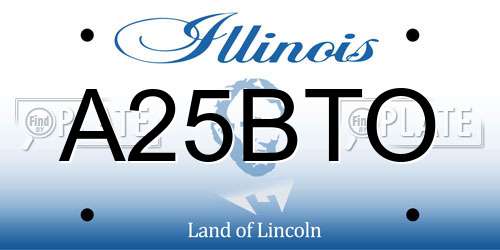 A25BTO Illinois License Plate