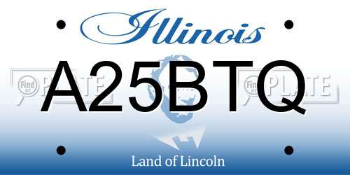 A25BTQ Illinois License Plate