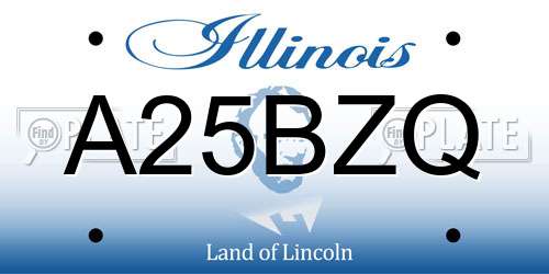 A25BZQ Illinois License Plate