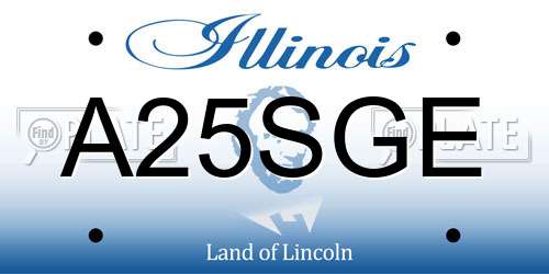 A25SGE Illinois License Plate