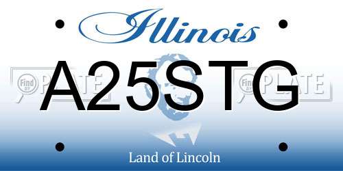 A25STG Illinois License Plate