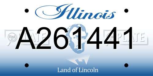 A261441 Illinois License Plate