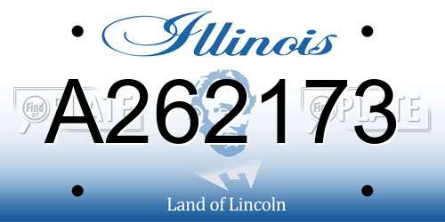 A262173 Illinois License Plate