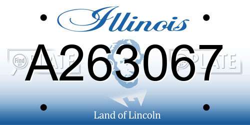 A263067 Illinois License Plate