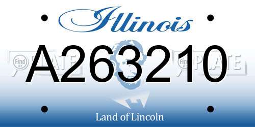 A263210 Illinois License Plate