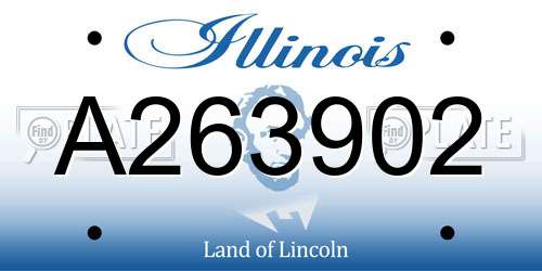 A263902 Illinois License Plate